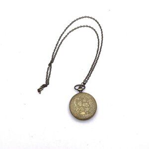 Fossil Quartz Chain Pocket Watch Lobster Closure 30"